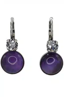 By Nell Earring Cabuchon Amethyst Purple NBL-1117