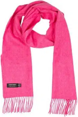 John Hanly Merino Luxury Wool Scarf Pink