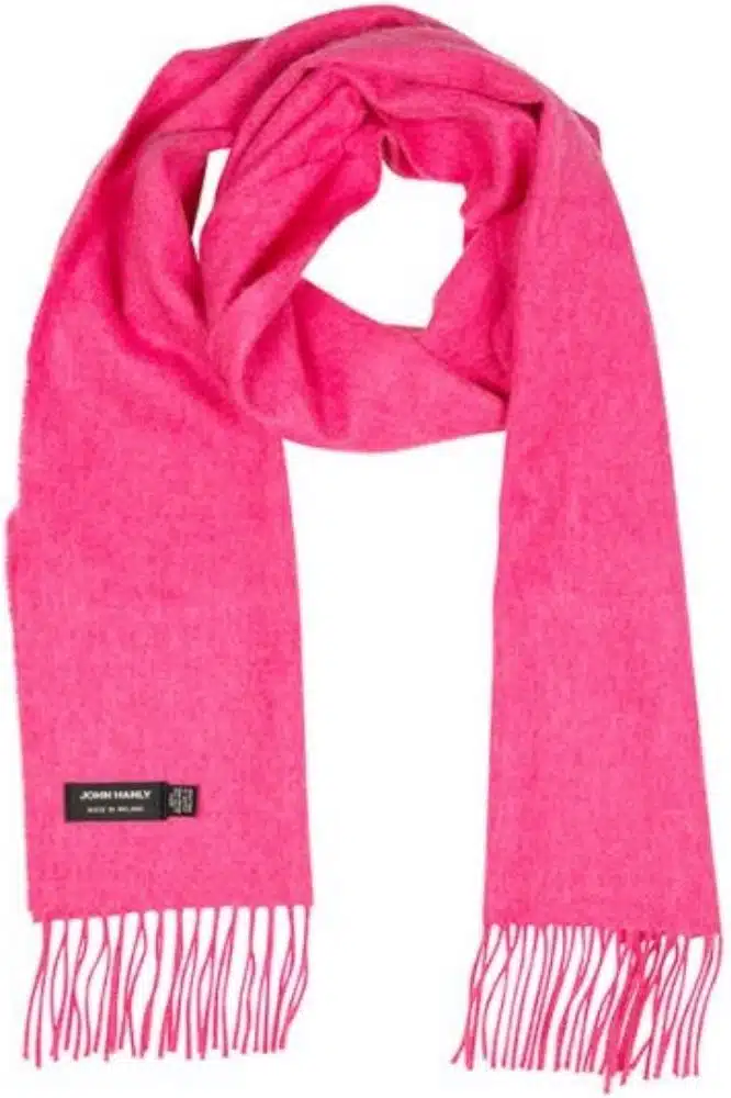 John Hanly Merino Luxury Wool Scarf Pink