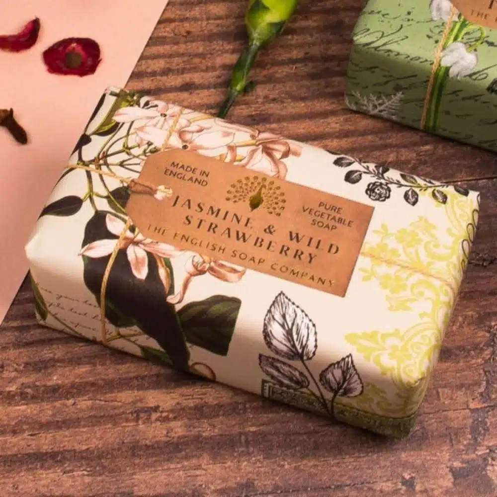 The English Soap Company Anniversary Jasmine and Wild Strawberry Soap