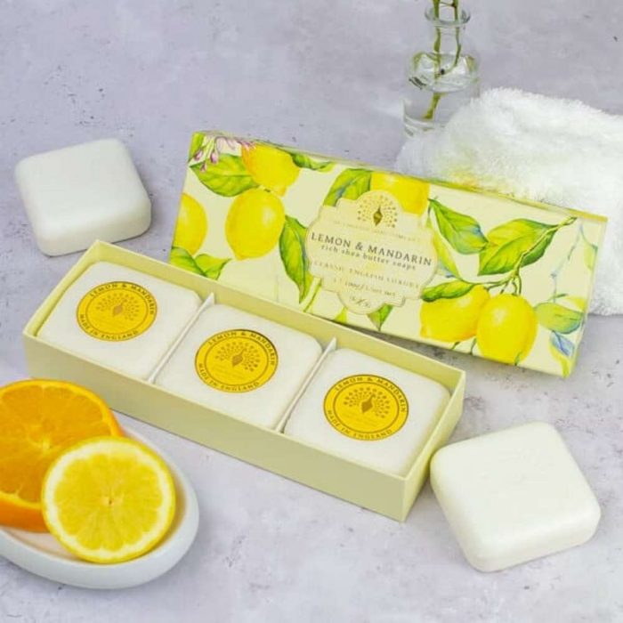 The English Soap Company Lemon and Mandarin Hand Soap Gift Set