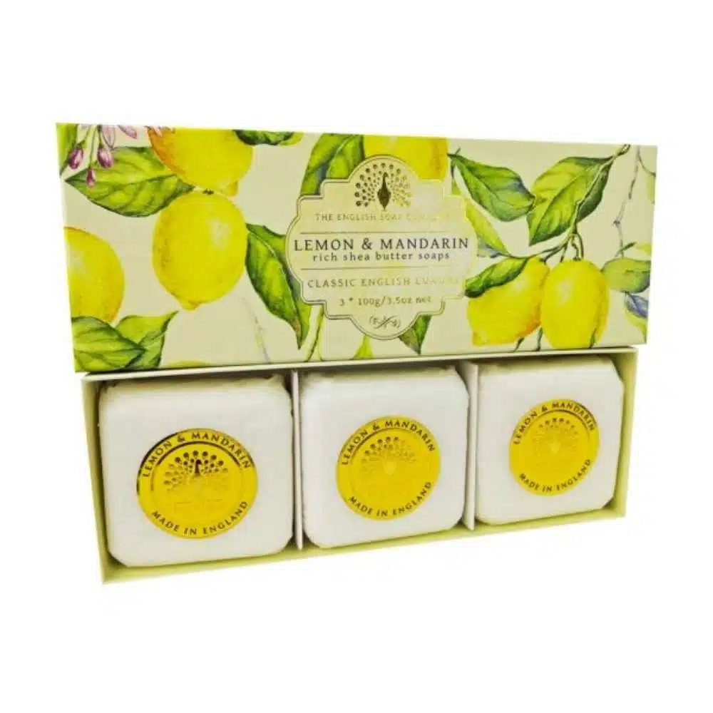 The English Soap Company Lemon and Mandarin Hand Soap Gift Set