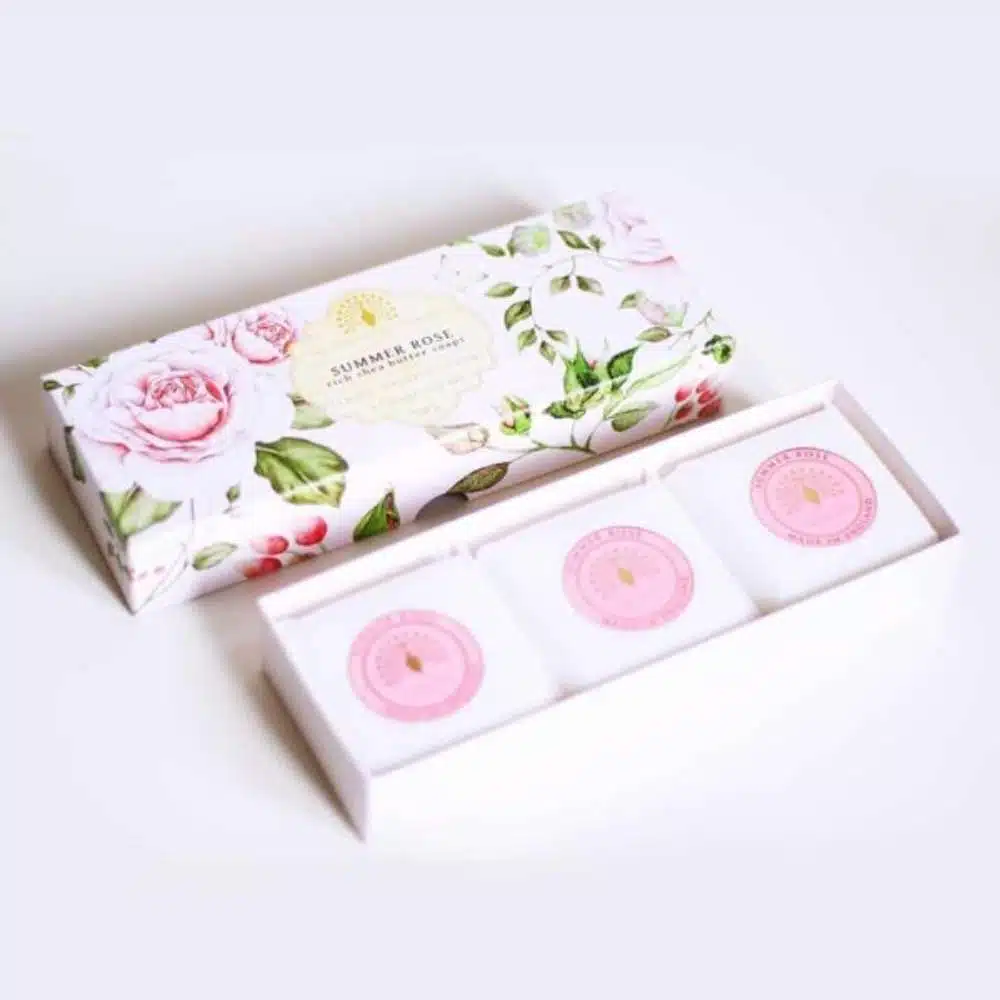 The English Soap Company Summer Rose Hand Soap Gift Set