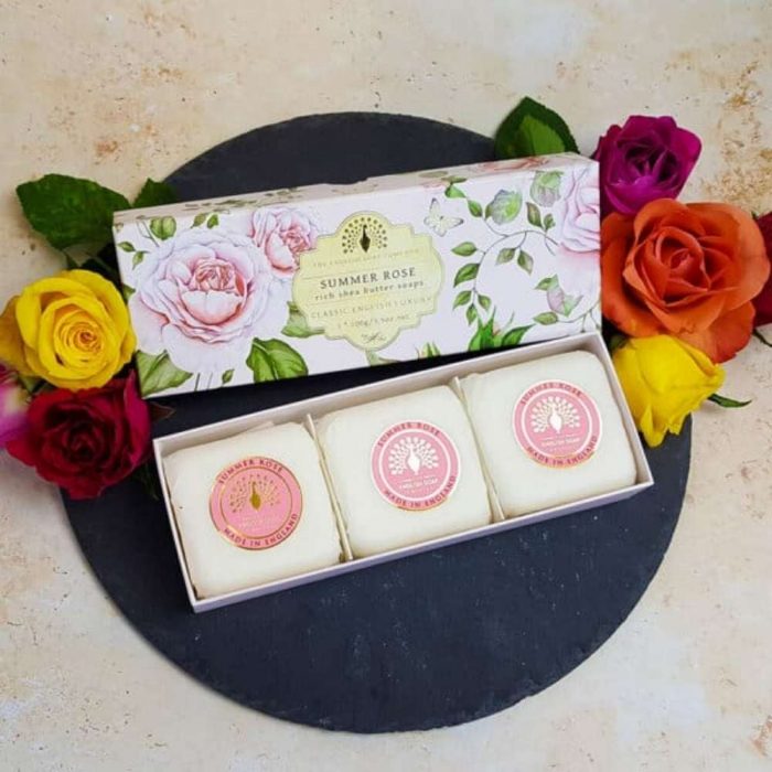 The English Soap Company Summer Rose Hand Soap Gift Set