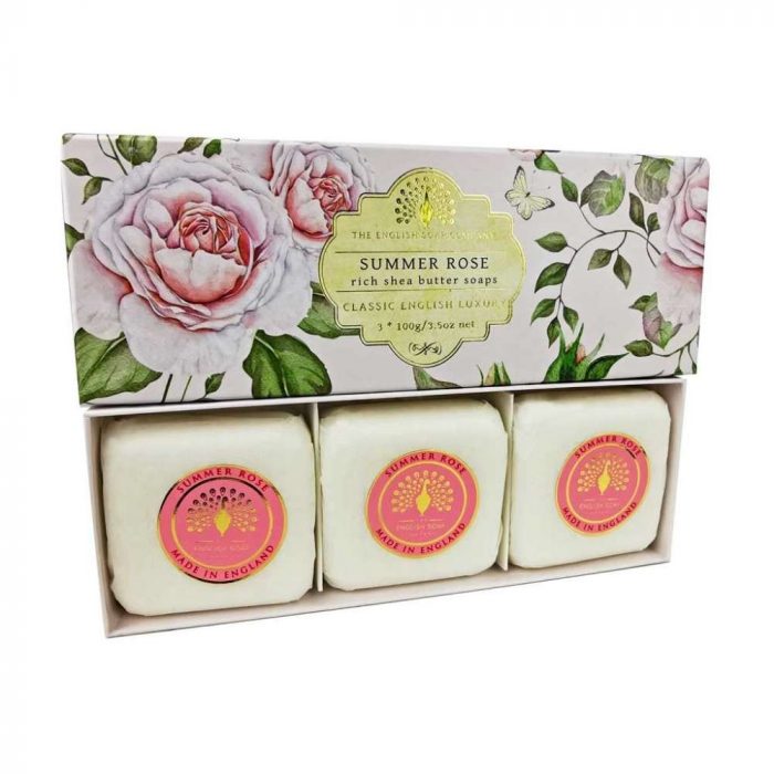 The English Soap Company Summer Rose Hand Soap Gift Set