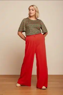 King Louie Peppa Pants Woven Crepe Fiery Red - La Vie en Rose Damesmode