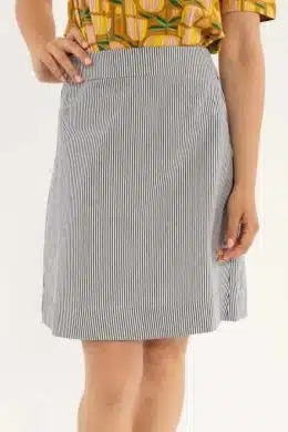 DANEFAE DANELONDON LIGHT CANVAS SKIRT MILKBOY STRIPE - LA VIE EN ROSE DAMESMODE