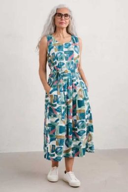 Seasalt Cornwall Belle Dress Driftwood Marks Chalk - La Vie en Rose Damesmode
