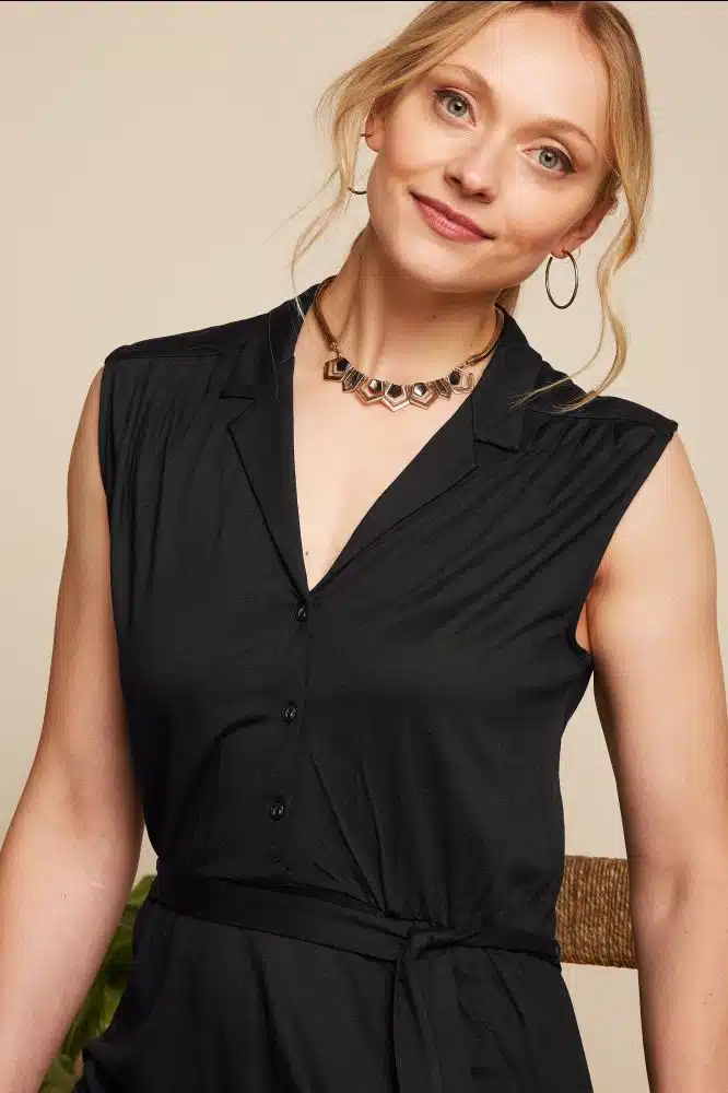 King Louie Marianne Dress Ecovero Classic Black - Afbeelding 3