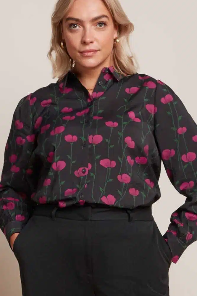 King Louie Maisie Blouse Harper Black - La Vie en Rose Damesmode