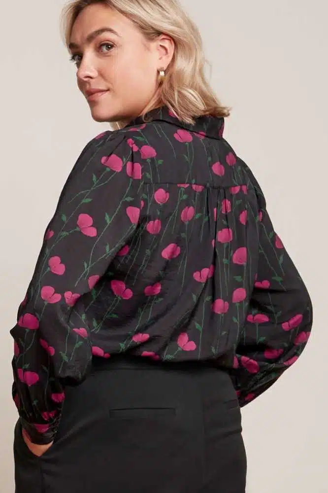 King Louie Maisie Blouse Harper Black - La Vie en Rose Damesmode