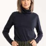 Danefae Danemanna Modal Rollneck Tee Black - La Vie en Rose Damesmode