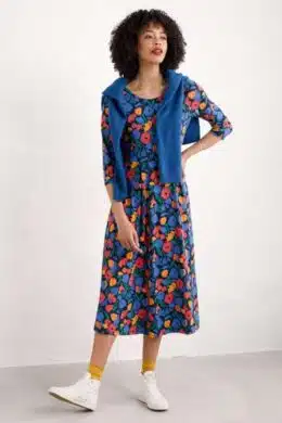 Seasalt Cornwall Veronica Dress Zennor Blooms Maritime Mix - La Vie en Rose Damesmode