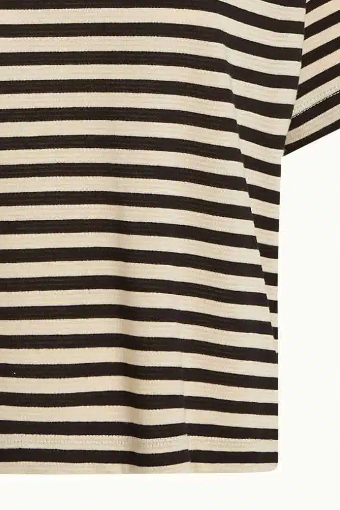 King Louie Boxy Tee Chopito Stripe Black - La Vie en Rose Damesmode