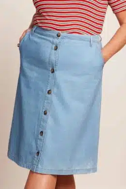 King Louie Marie Skirt Festa Light Denim Blue Tint - La Vie en Rose Damesmode