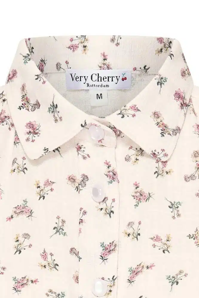 Very Cherry Montmartre Blouse Lavender Fields Bloemen- La Vie en Rose Damesmode