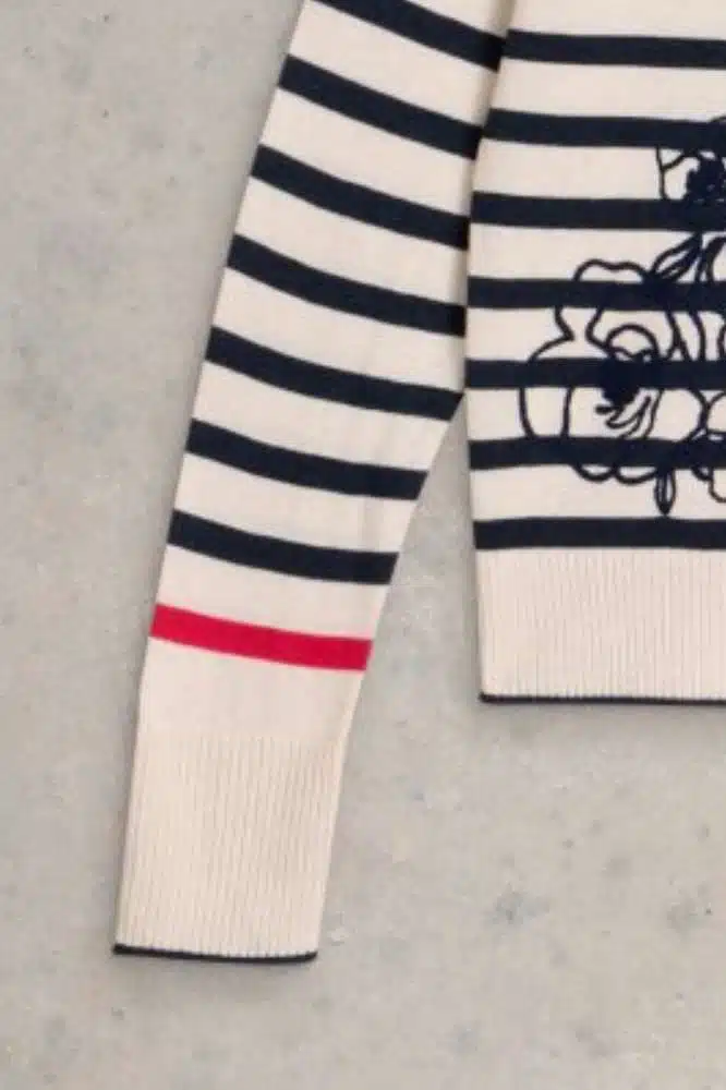 Lulu Embroidered Cardi White Multi - La Vie en Rose Damesmode