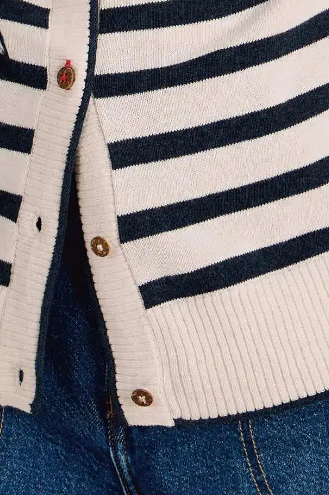 Lulu Embroidered Cardi White Multi - La Vie en Rose Damesmode