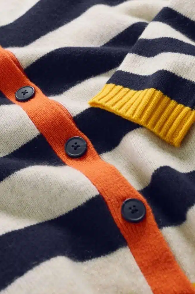 Seasalt Cornwall Pinwell Cardigan Bright Shape Maritime Mix - La Vie en Rose Damesmode