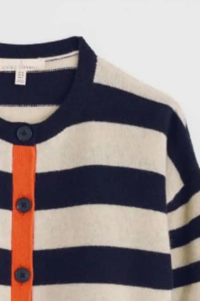 Seasalt Cornwall Pinwell Cardigan Bright Shape Maritime Mix - La Vie en Rose Damesmode