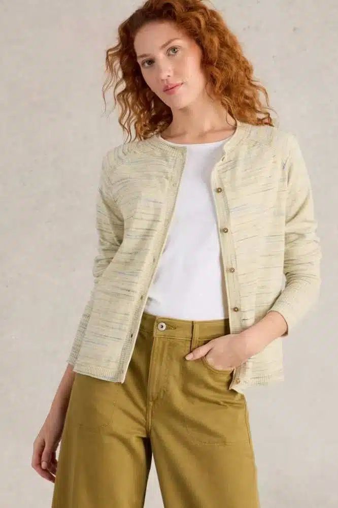 White Stuff Lulu Spacedye Cardigan Nat Multi - La Vie en Rose Damesmode