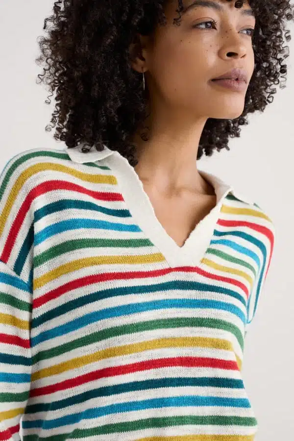 Seasalt Cornwall Gwynver Jumper Mini Cornish Raspberry Multi - Afbeelding 4