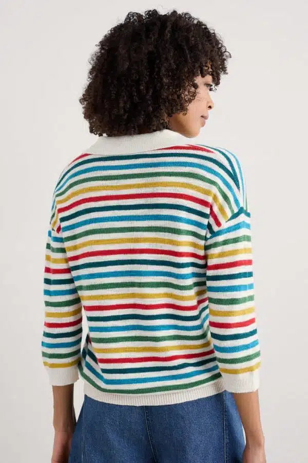 Seasalt Cornwall Gwynver Jumper Mini Cornish Raspberry Multi - Afbeelding 2