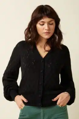 King Louie Cardi V Farfalle Black - La Vie en Rose Damesmode