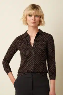 King Louie Blouse Dynamo Black - La Vie en Rose Damesmode