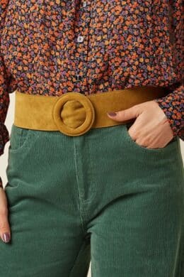 King Louie Wide Belt Golden Brown - La Vie en Rose Damesmode