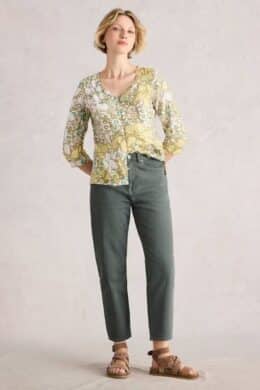 White Stuff Tilly Tapered Jeans Mid Green - La Vie en Rose Damesmode