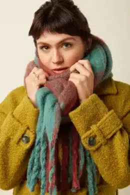 King Louie Scarf Check 2-Tone Rio Red