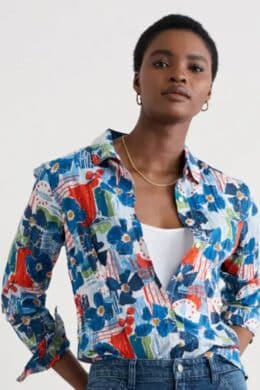 Seasalt Cornwall Larissa Shirt Table Sketch Chalk- La Vie en Rose Damesmode