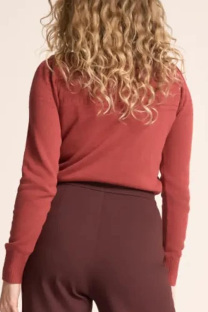 Very Cherry Lucia V Neck Cardigan Marsala- La Vie en Rose Damesmode