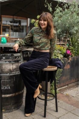 Very Cherry Marlene Pants Corduroy Marino - La Vie en Rose Damesmode