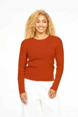 Roosenstein Wolke Liv Merino Rib Trui Rusty - La Vie en Rose Damesmode