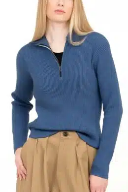 Roosenstein Wolke Robin Merino Rip Half Zip Jeans - La Vie en Rose Damesmode