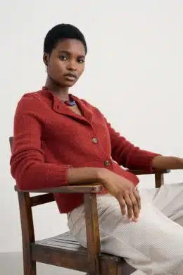 Seasalt Cornwall Dawson Pick Cardigan Merino Red Sail - La Vie en Rose Damesmode