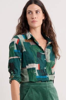 Seasalt Cornwall Larissa Shirt Aerial Field Coppice - La Vie en Rose Damesmode