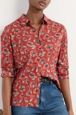 Seasalt Cornwall Larissa Shirt Artist Camellia Red Sail - La Vie en Rose Damesmode (1)