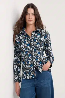 Seasalt Cornwall Larissa Shirt Swooping Birds Onyx- La Vie en Rose Damesmode