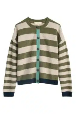 Seasalt Cornwall Pinwell Cardigan Bright Shape Light Olive Mix - La Vie en Rose Damesmode Enkhuizen