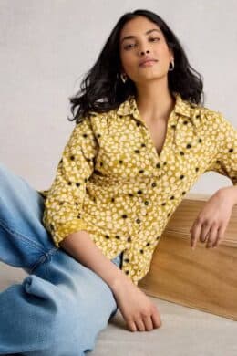 White Stuff Annie Jersey Shirt Chartreuse Multi - La Vie en Rose Damesmode