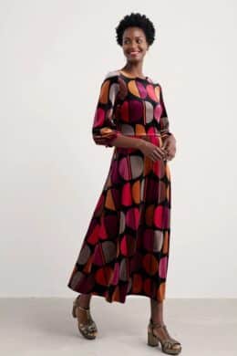 Seasalt Cornwall Oak Cottage Dress Half Moon Stamp Onyx - La Vie en Rose Damesmode