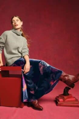 White Stuff Hope Bias Velvet Skirt - La Vie en Rose Damesmode