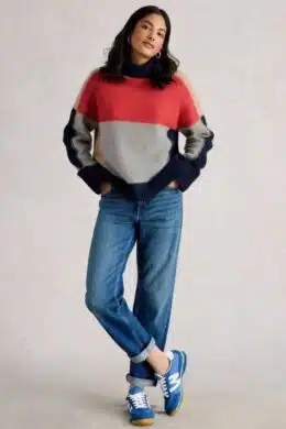 White Stuff Mary Colourblock Jumper - La Vie en Rose Damesmode