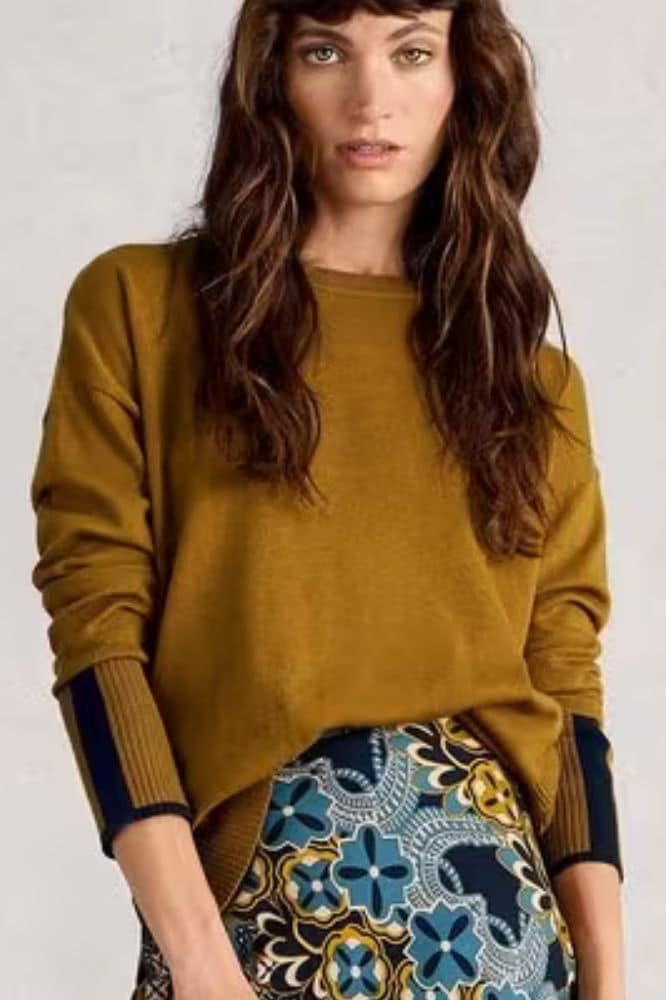 White Stuff Olive Jumper Dark Chartreuse - La Vie en Rose Damesmode