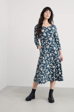 Seasalt Cornwall April Dress Organic Shapes Dark Lugger - La Vie en Rose Damesmode Enkhuizen