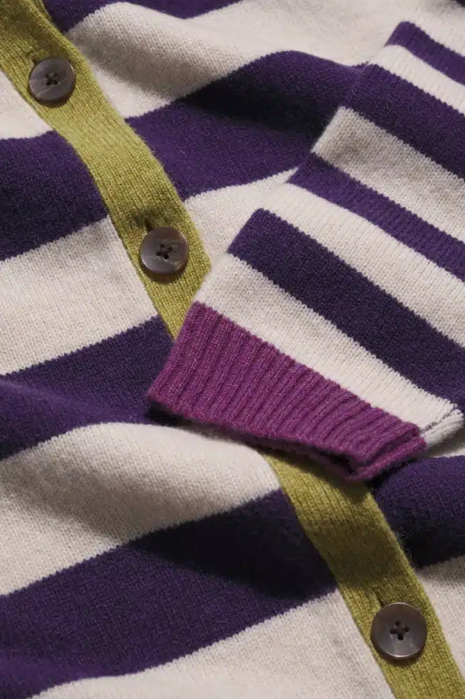 Seasalt Cornwall Pinwell Cardigan Bright Shape Dark Violet Mix - La Vie en Rose Damesmode Enkhuizen