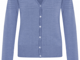 Very Cherry Lucia V-Neck Cardigan Lavender